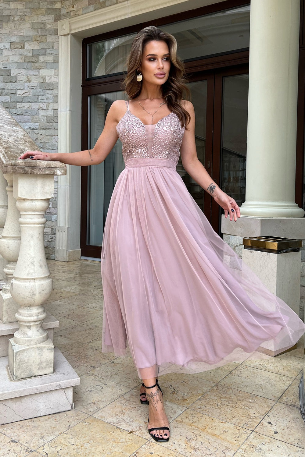 Langes Kleid model 188217 Bicotone