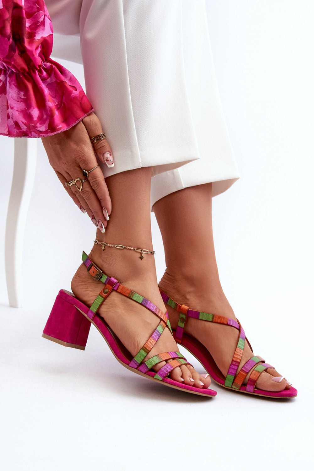 Sandals with heels model 198795 Step in style
