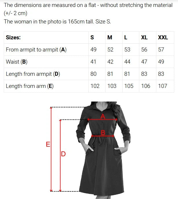 286-1 SANDY Ausgestelltes Hemdkleid