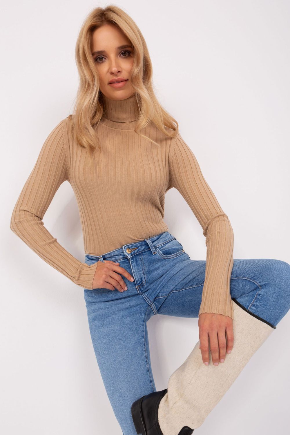 Rollkragenpullover model 185551 Factory Price
