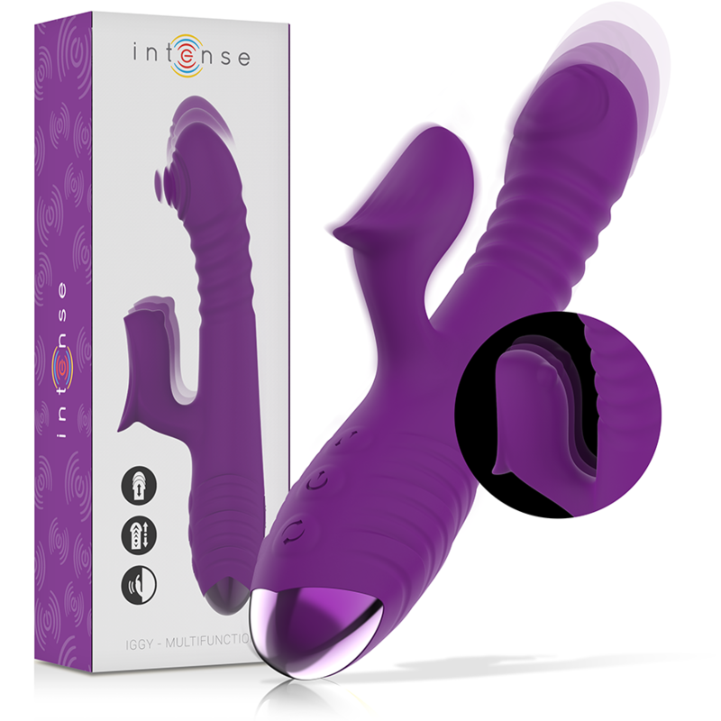 INTENSE - IGGY MULTIFUNKTIONS-WIEDERAUFLADBARER VIBRATOR UP & DOWN MIT KLITORELSTIMULATOR