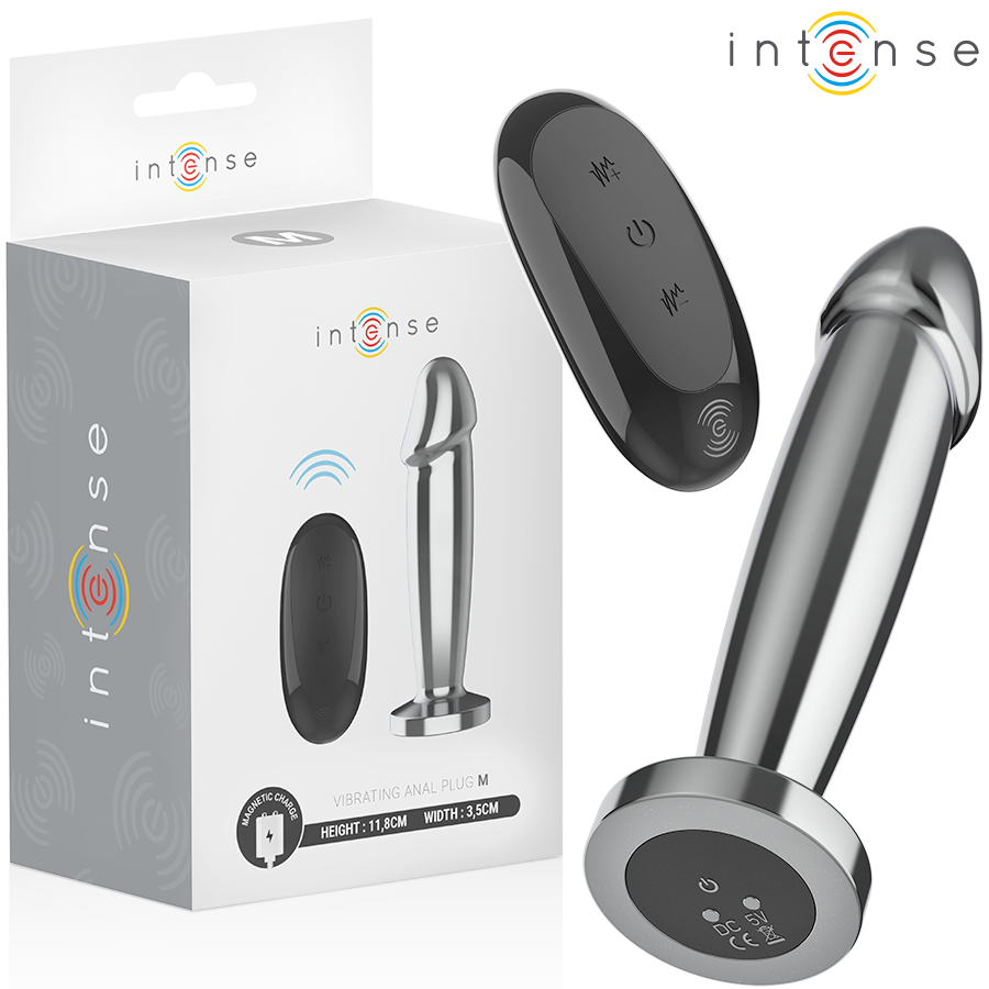 INTENSE - ANAL PLUG 10 VIBRATIONEN METALLDILDO MIT FERNBEDIENUNG
