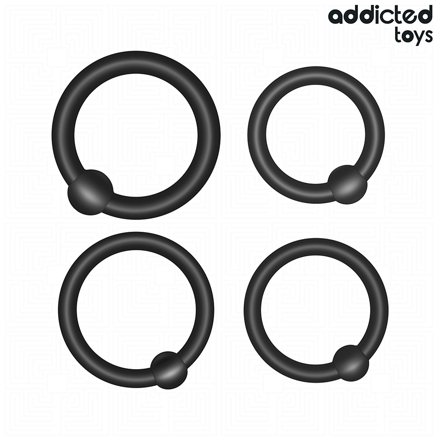 ADDICTED TOYS - SET AUS DRUCKRINGEN AUS SILIKON