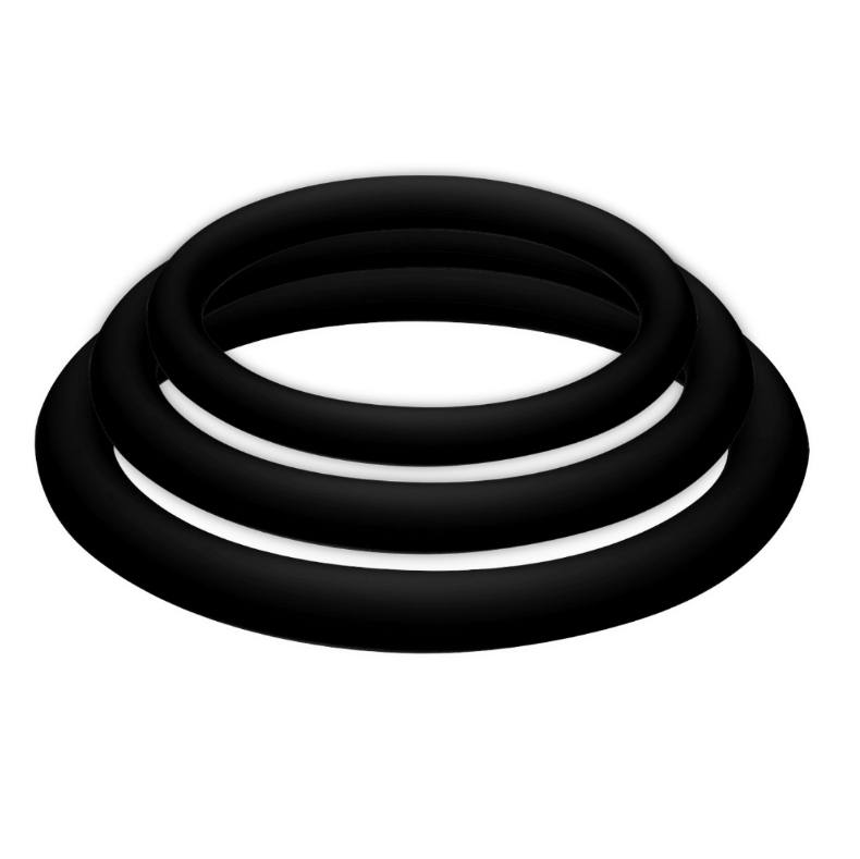 JOYDIVISION POTENZDUO - PLUS 3 SCHWARZE RINGE SATZ - S, M,