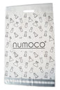 0-6 Folientransportbeutel - weiß matt + schwarz numoco Logo mit Griff