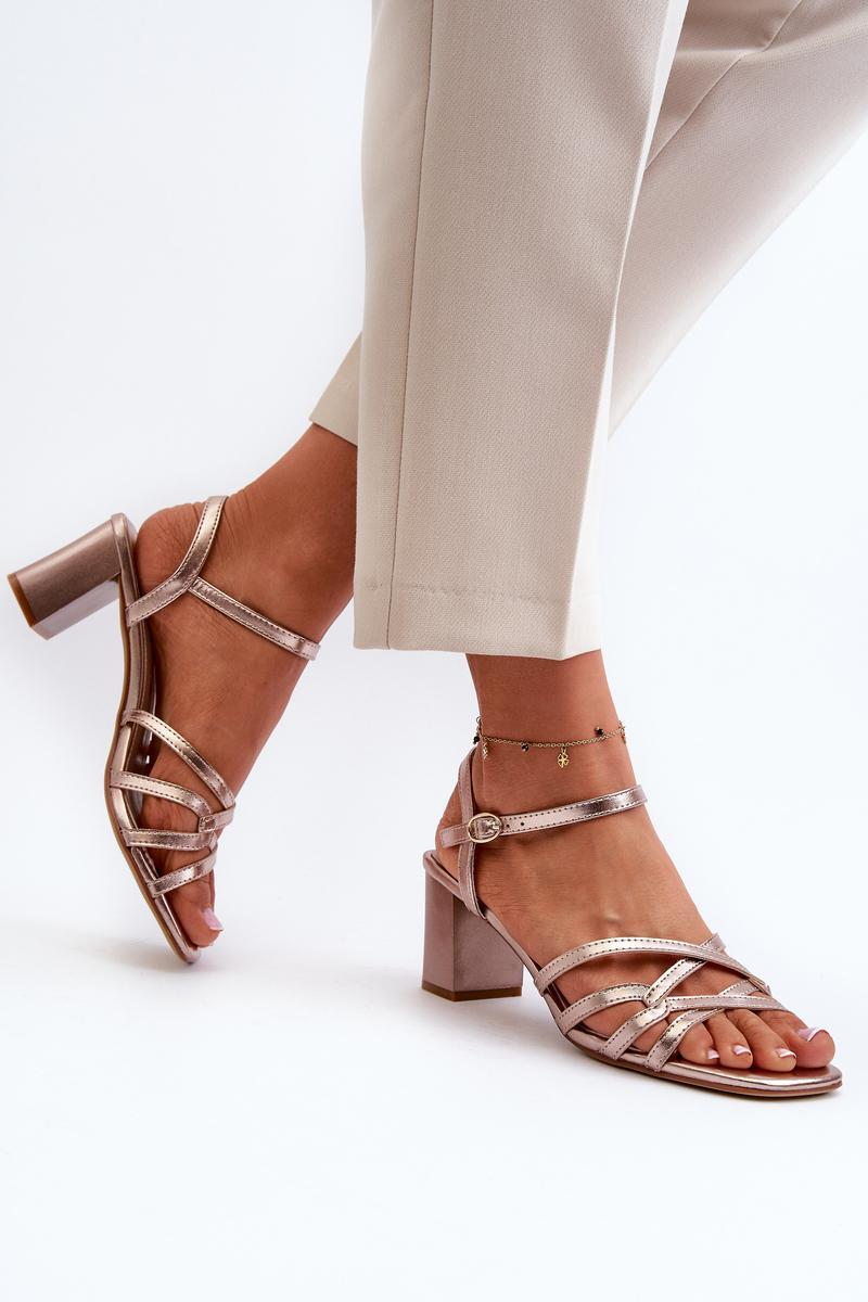 Sandals with heel model 195745 Step in style
