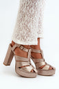 Sandals with heel model 198400 Step in style