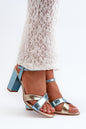 Sandals with heels model 198681 Step in style