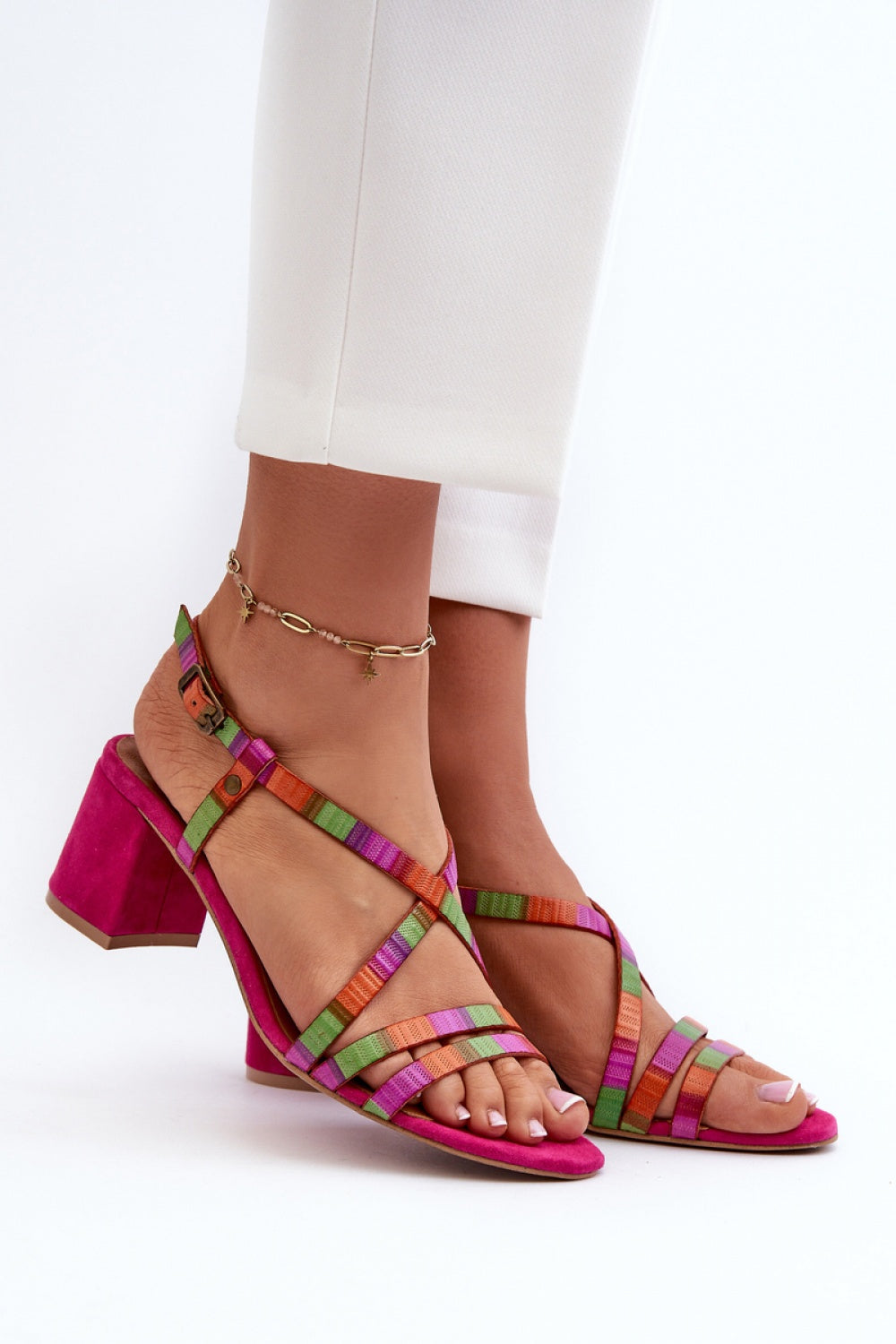 Sandals with heels model 198795 Step in style