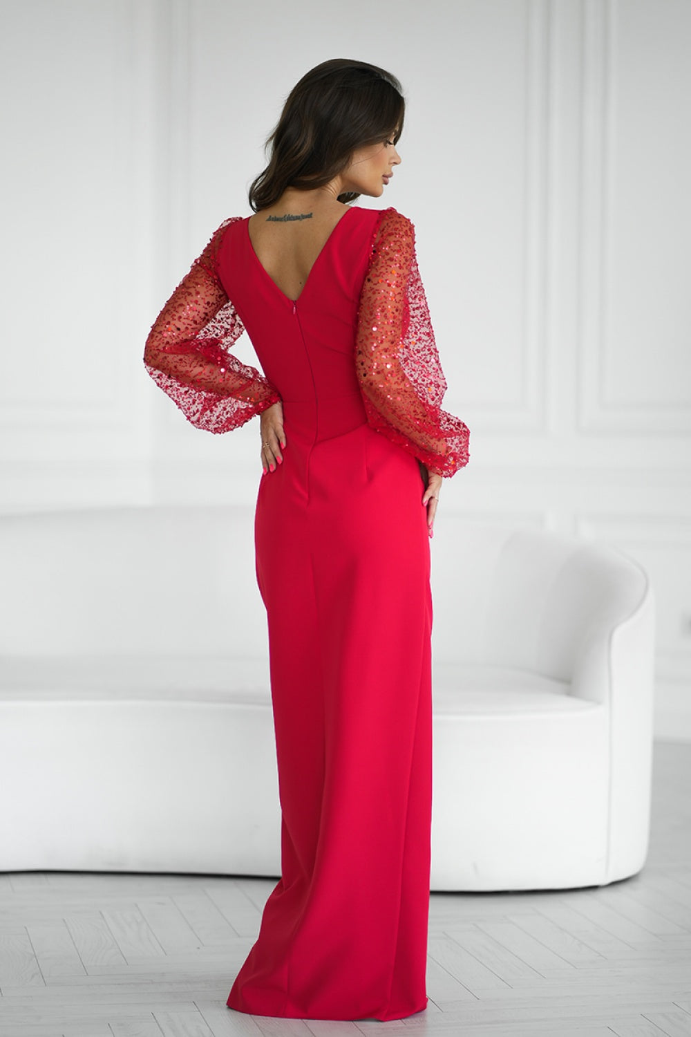 Langes Kleid model 199008 Bicotone