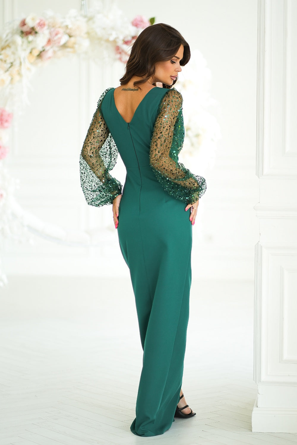 Langes Kleid model 199011 Bicotone