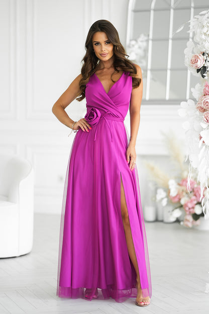 Langes Kleid model 199325 Bicotone