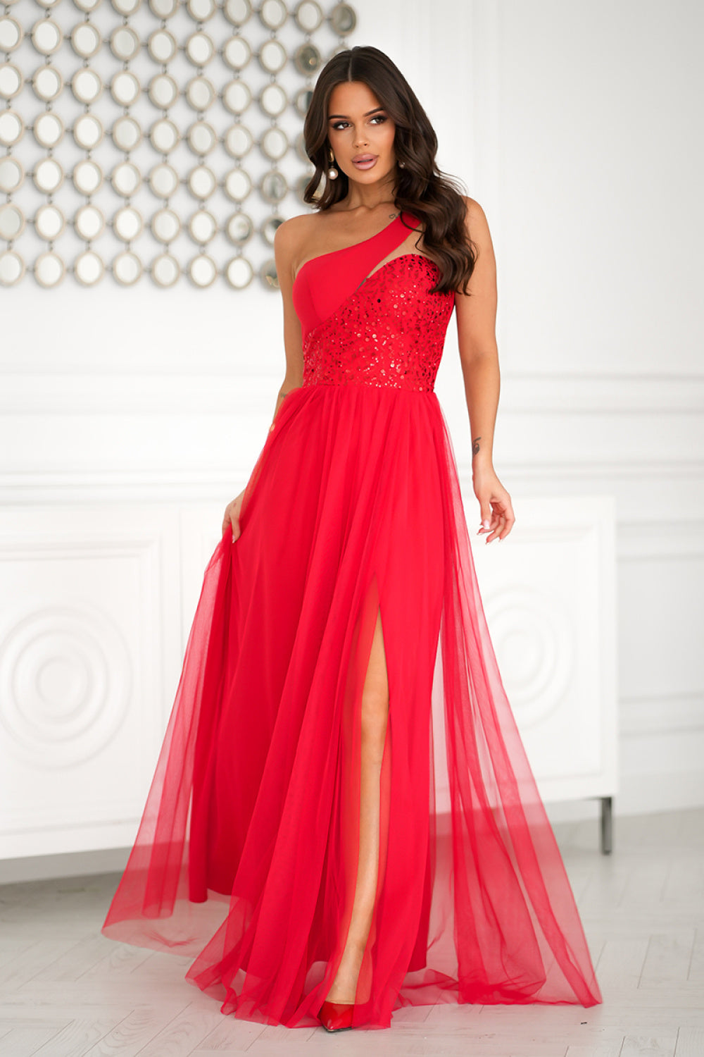 Long dress model 204863 Bicolor