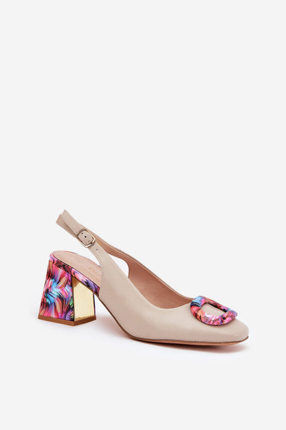 Sandals with heels model 210693 Step in style