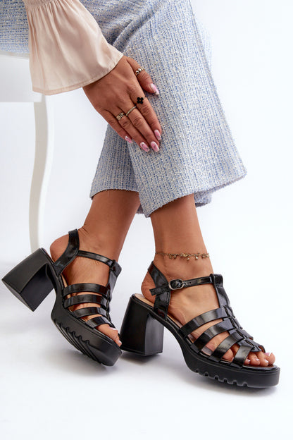 Sandals with heel model 211947 Step in style