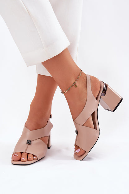 Sandals with heels model 212827 Step in style