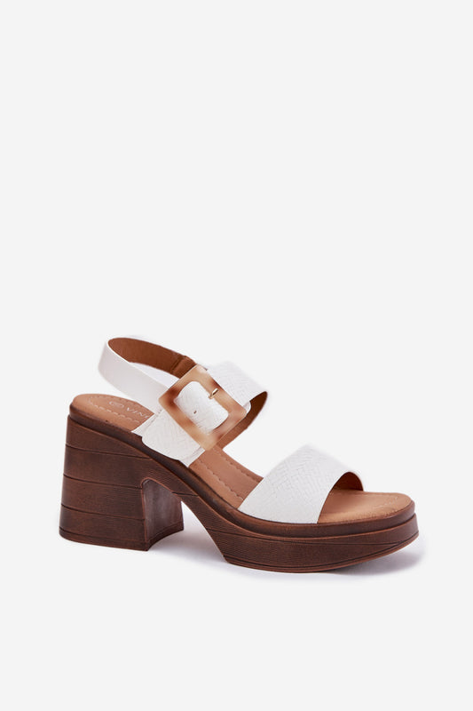 Sandals with heel model 213008 Step in style