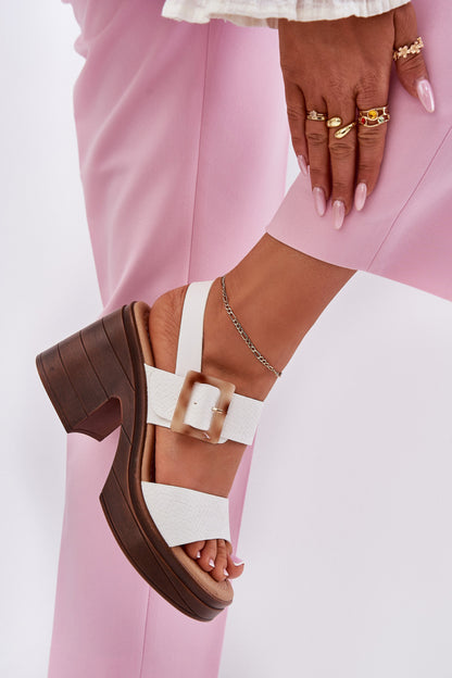 Sandals with heel model 213008 Step in style