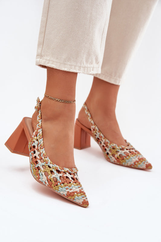Sandals with heel model 214086 Step in style