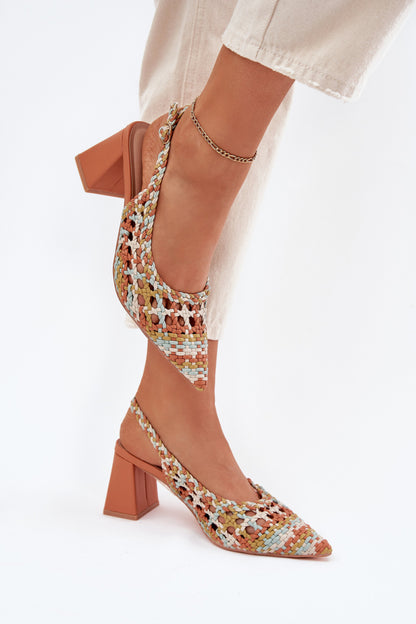 Sandals with heel model 214086 Step in style