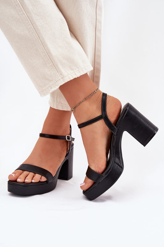 Sandals with heel model 214093 Step in style