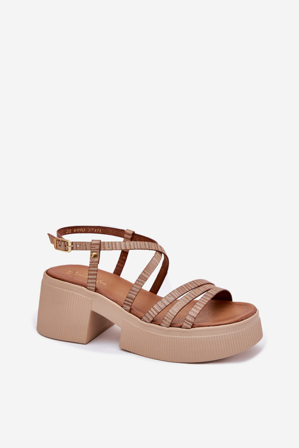 Sandals with heel model 214994 Step in style