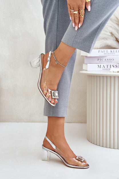 Sandals with heel model 215722 Step in style