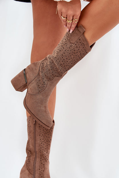 Perforated Boots Model 218495 Step in style