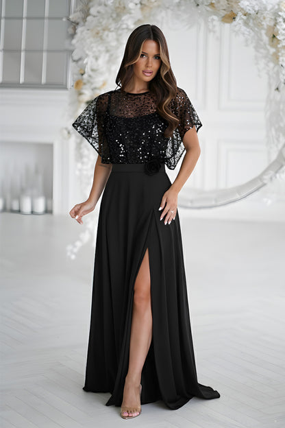 Langes Kleid model 219685 Bicotone