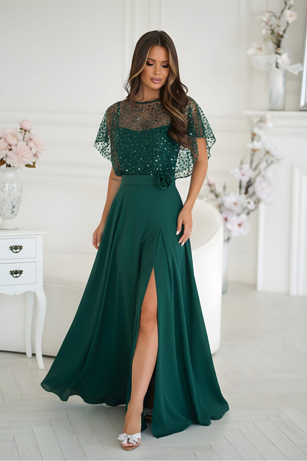 Long dress model 219686 Bicolour