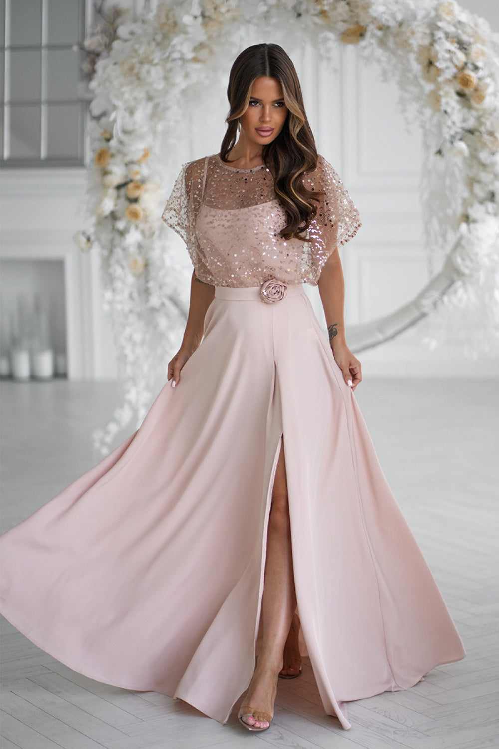 Long dress model 219689 Two-tone