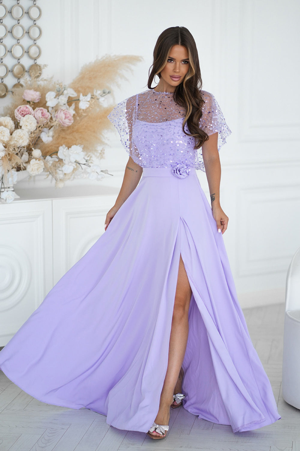Long dress model 219693 Bicolour