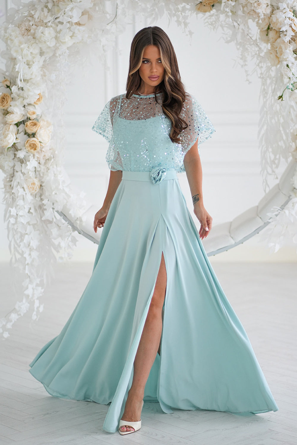 Long dress model 219695 Bicolour