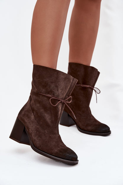Ankle boots with heels model 220704 Step in style