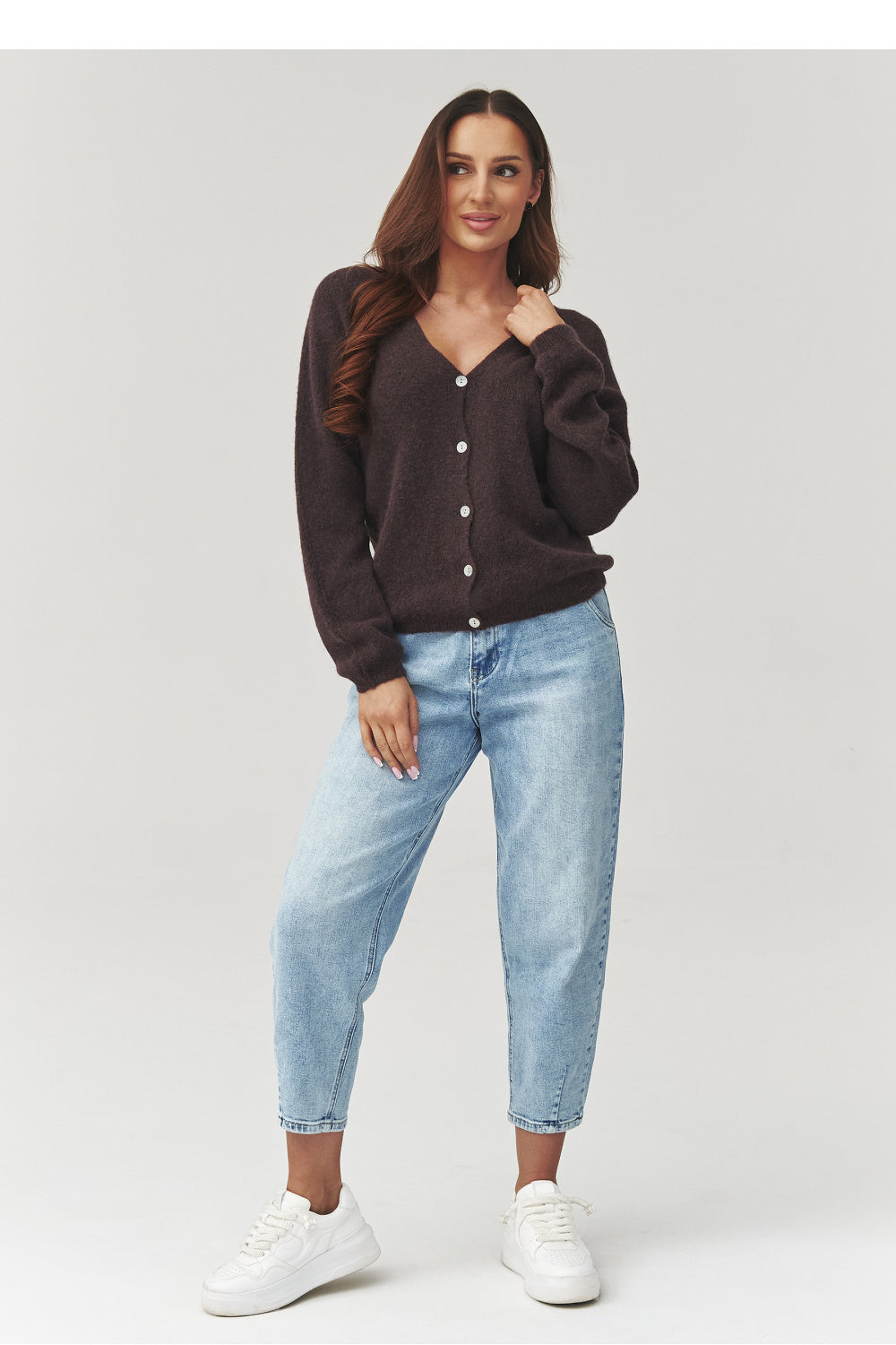 Cardigan model 223259 Makadamia