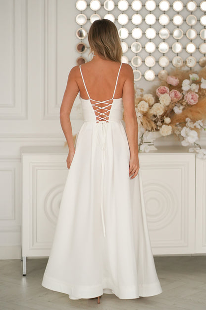 Langes Kleid model 224296 Bicotone