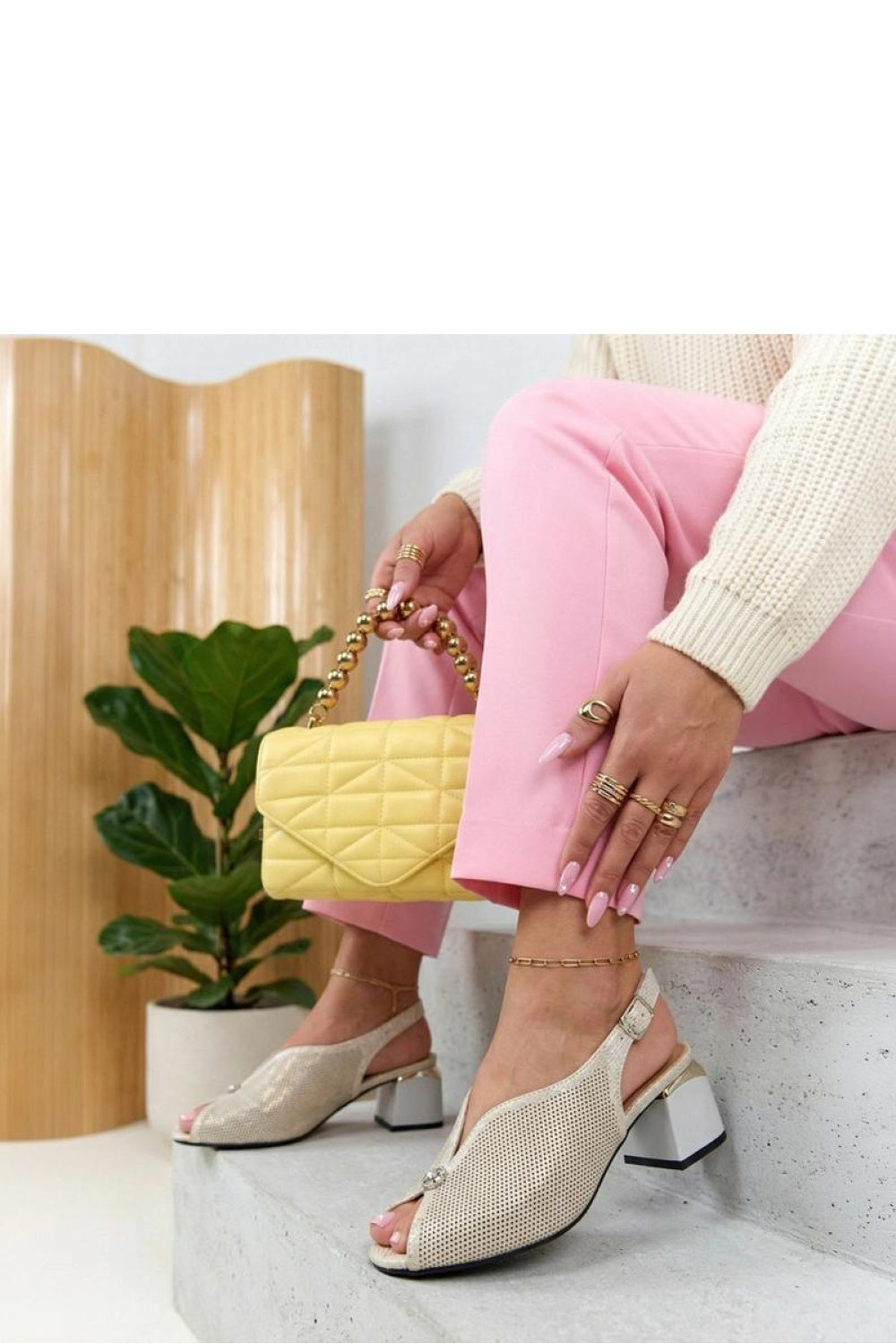 Sandals with heel model 226584 Solea