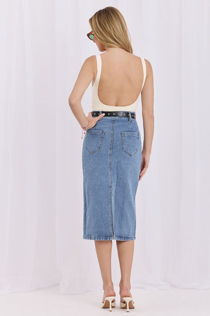 ~Spódnica jeansowa model 228027 Factory Price