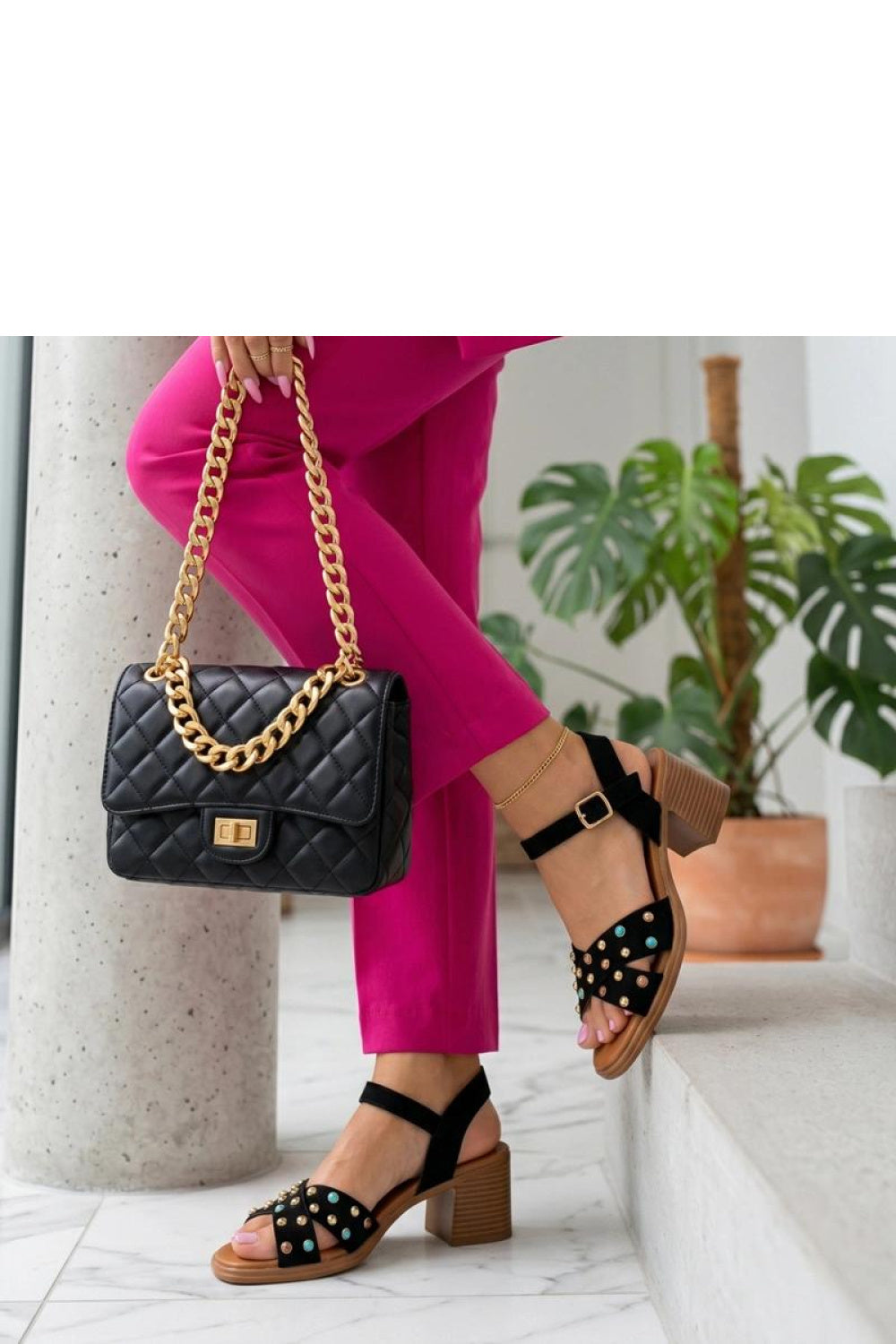 Sandalen mit Absatz model 228219 Solea