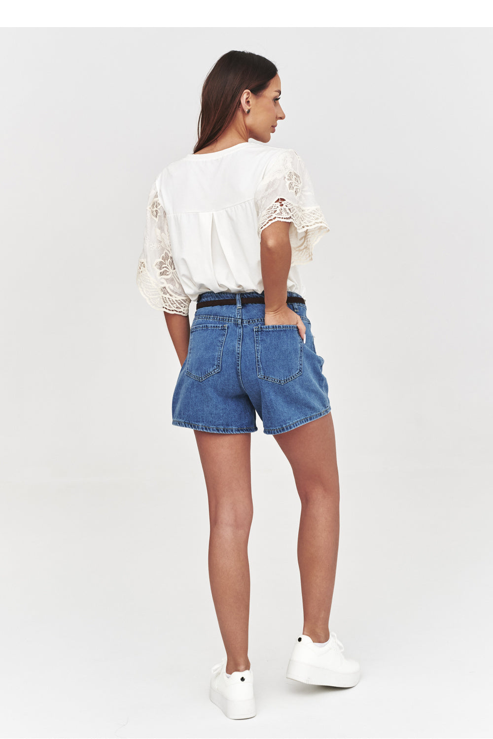 Jeansshorts model 228292 Makadamia