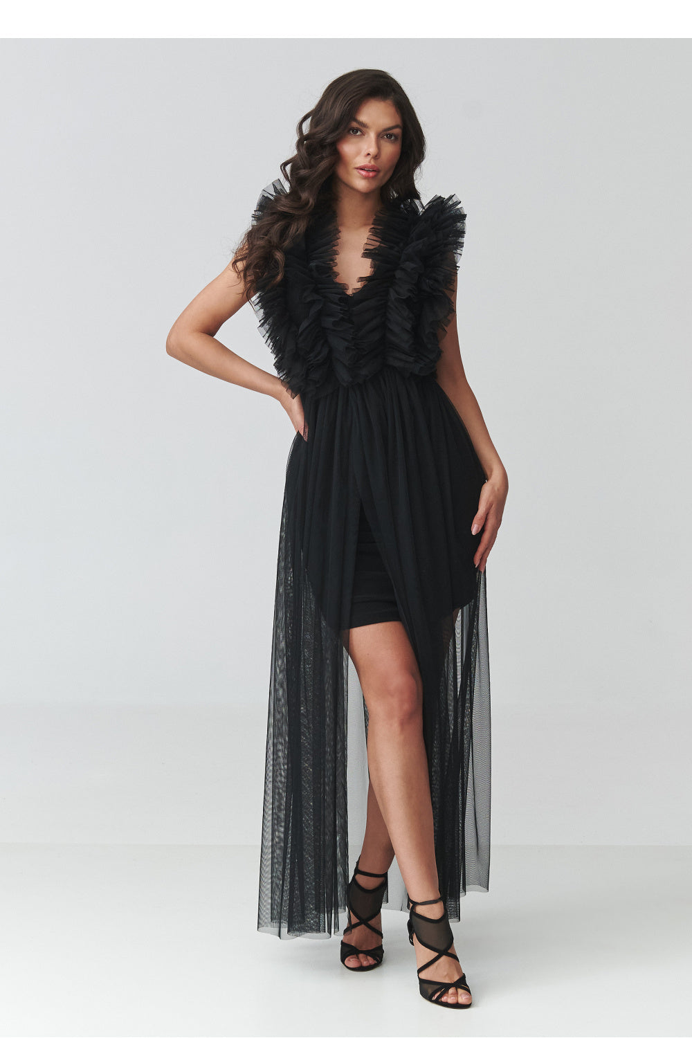 Abendkleid model 228316 Makadamia