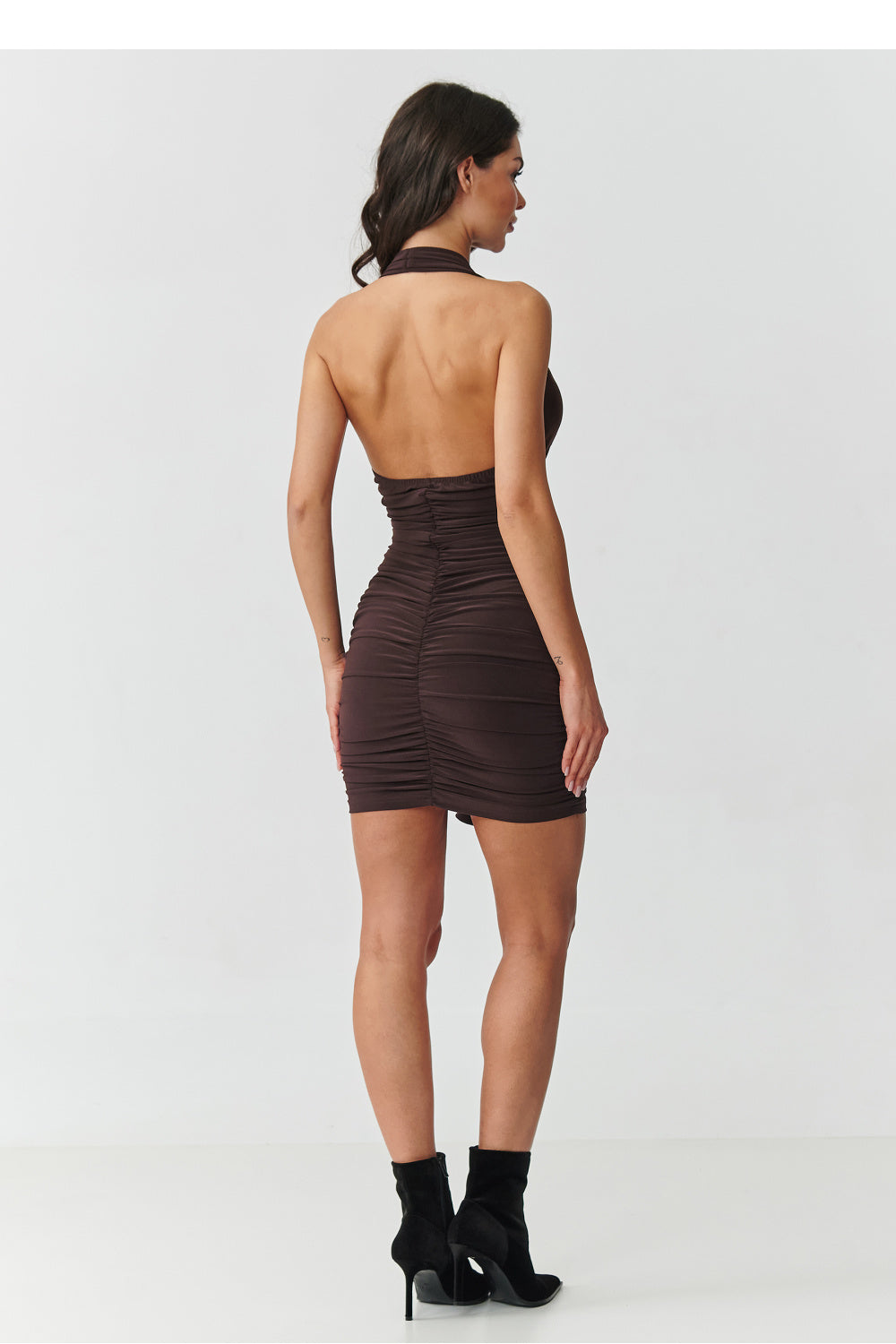 Kurzes Kleid model 228319 Makadamia