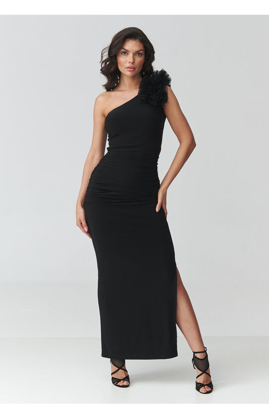 Langes Kleid model 228320 Makadamia
