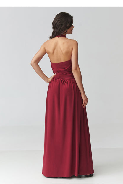 Langes Kleid model 228324 Makadamia