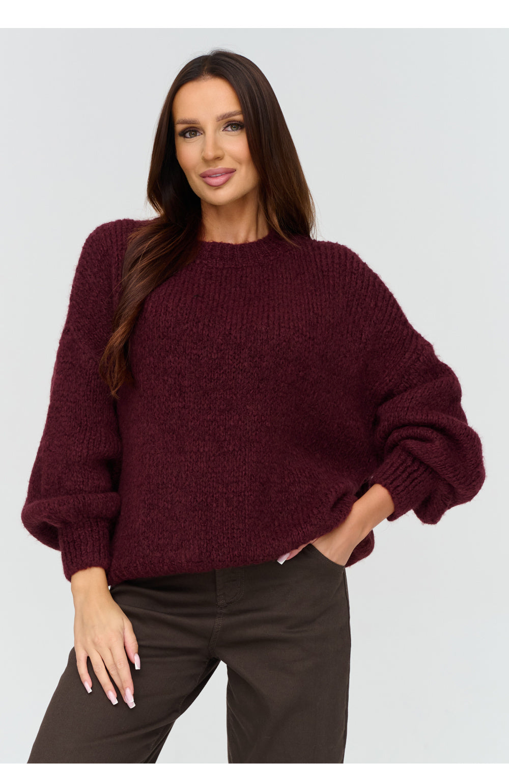 Pullover model 231991 Makadamia