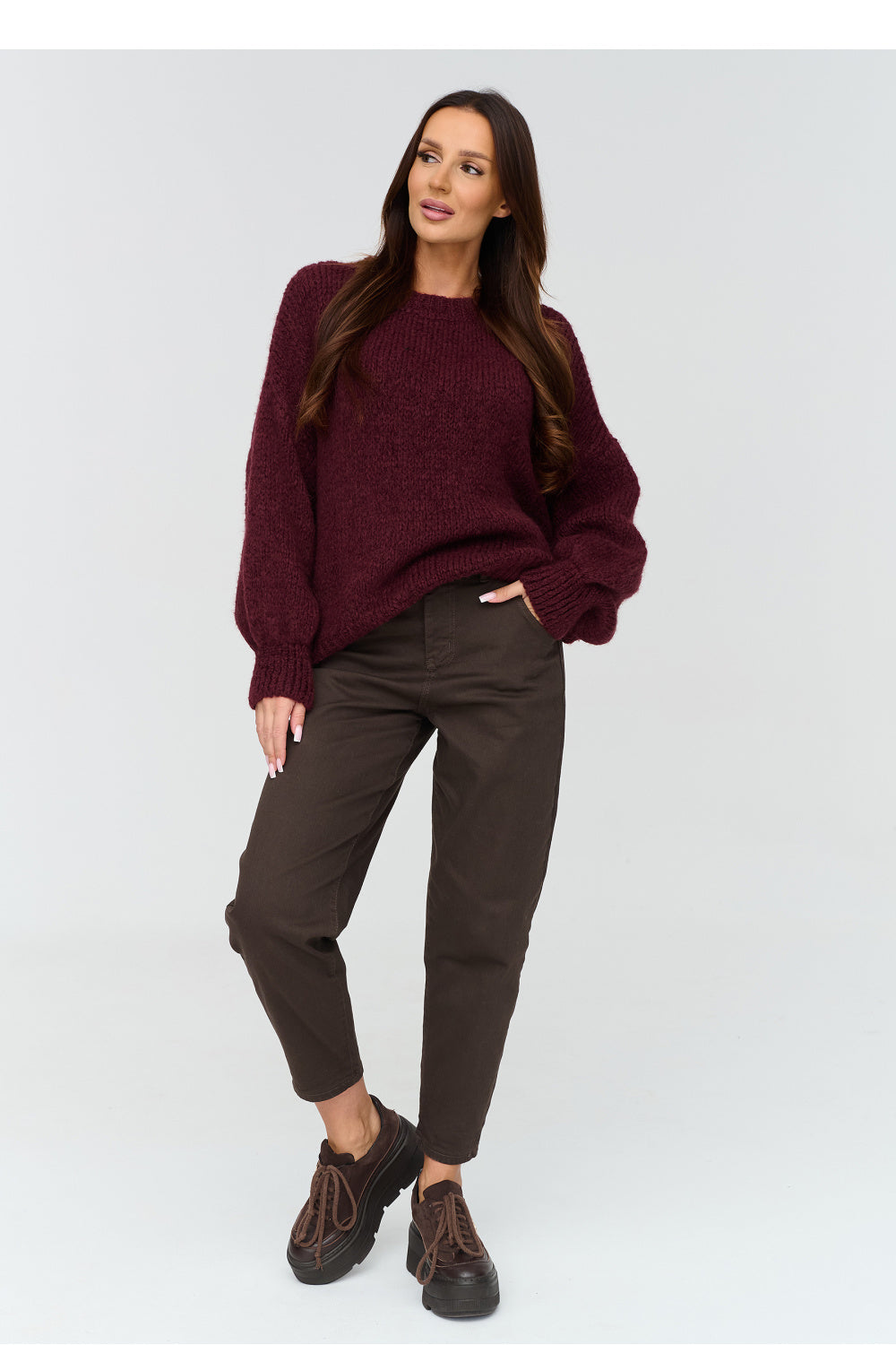 Pullover model 231991 Makadamia