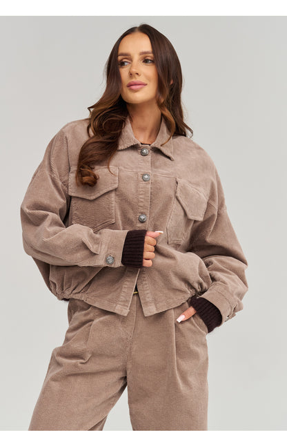 Cordjacke model 232012 Makadamia