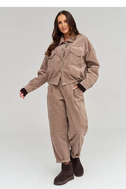Cordjacke model 232012 Makadamia