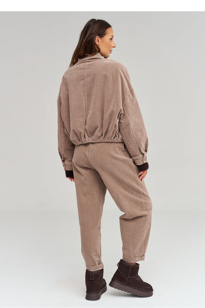 Cordjacke model 232012 Makadamia