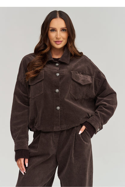 Cordjacke model 232013 Makadamia